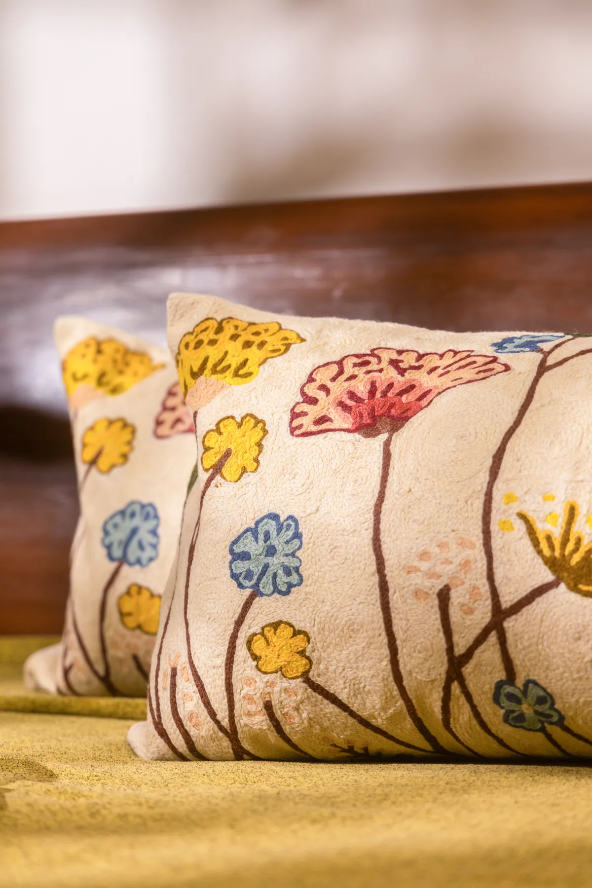 Summer Wildflower Tapestry Cushion Cover - Image 2